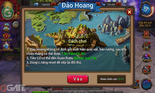 Clash Of Warcraft: Giới thiệu tính năng Đảo Hoang