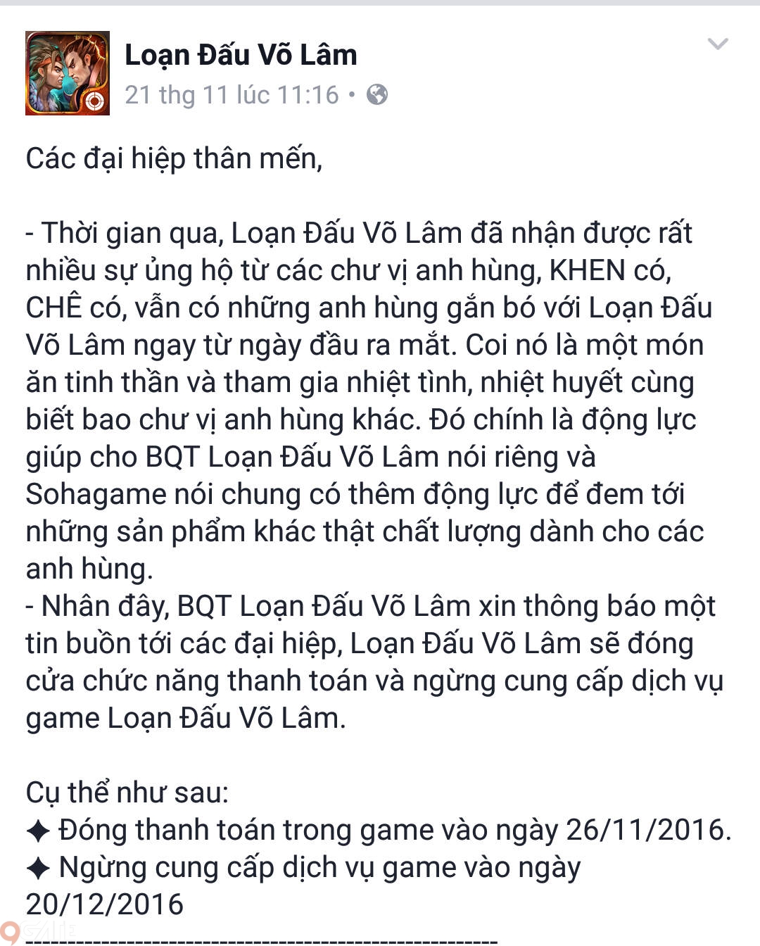 Điểm Tin Sáng 22/11: Hoa Thiên Cốt VNG thích là đóng cửa, game thủ không kịp trở tay