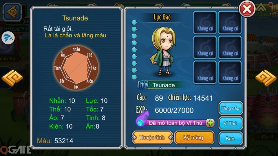 Naruto Đại Chiến: Giới thiệu nhân vật game Tsunade