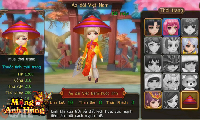 Chưa ra mắt, Mộng Anh Hùng 3D đã may sẵn áo dài truyền thống cho game thủ Việt