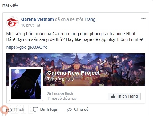 Garena bất ngờ hé lộ thông tin phát hành Âm Dương Sư Mobile tại Việt Nam