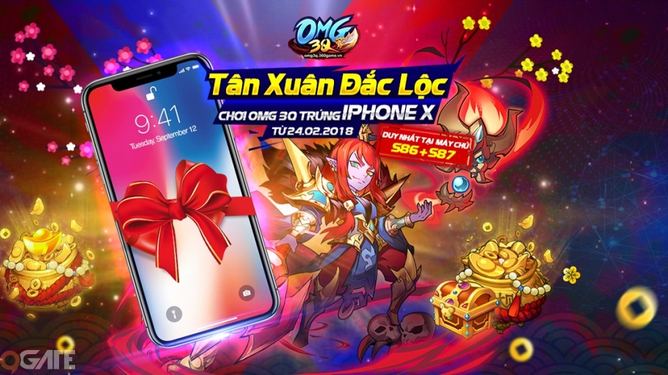 OMG 3Q tung sự kiện lì xì iPhone X cho game thủ nhân dịp năm mới