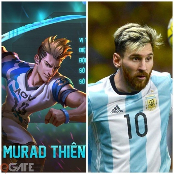 Murad khoác áo số 10, có trang phục gồm 2 màu xanh dương và trắng giống Messi trong màu áo tuyển quốc gia.
