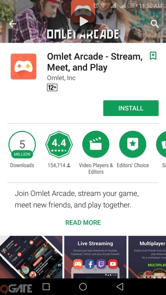 Bước 1: Lên Google Play tải Omlet Arcade xuống
