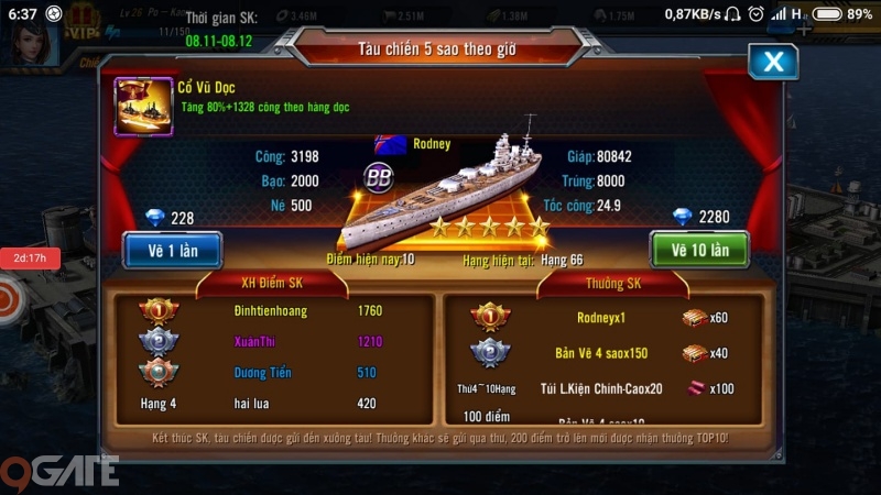 Đại Chiến Hạm 3D mang đến lối chơi vừa quen vừa lạ, fan game đấu thẻ tướng cũng có thể chơi tốt 1