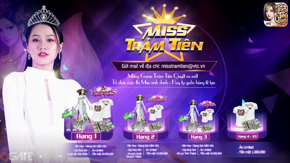 Trảm Tiên Quyết khởi động “Miss Trảm Tiên” trước khi game chính thức trình làng