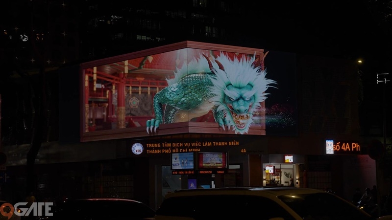 Võ Lâm Truyền Kỳ tiếp thêm gió Xuân xuống phố phường Sài Gòn với biển quảng cáo 3D LED ấn tượng