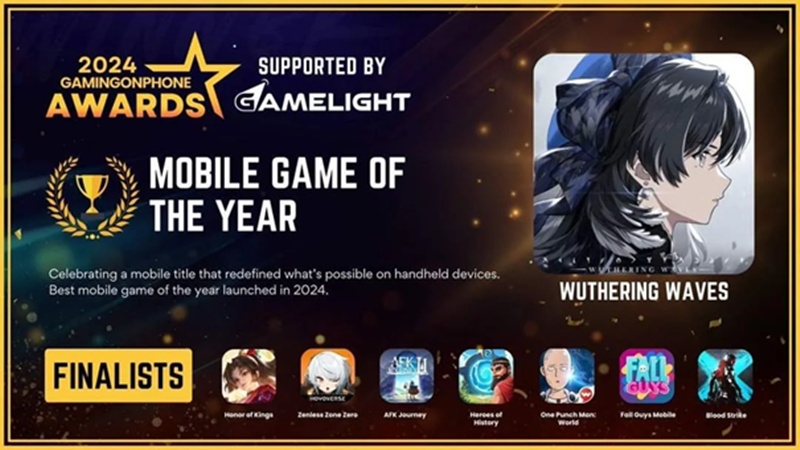 Vượt mặt Vương Giả Vinh Diệu, Wuthering Waves giật giải Game Mobile Of The Year