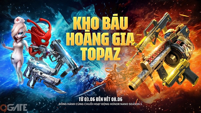 Kho Báu Hoàng Gia Topaz tháng 6 của Đột Kích cực cháy với bộ đôi báu vật mới