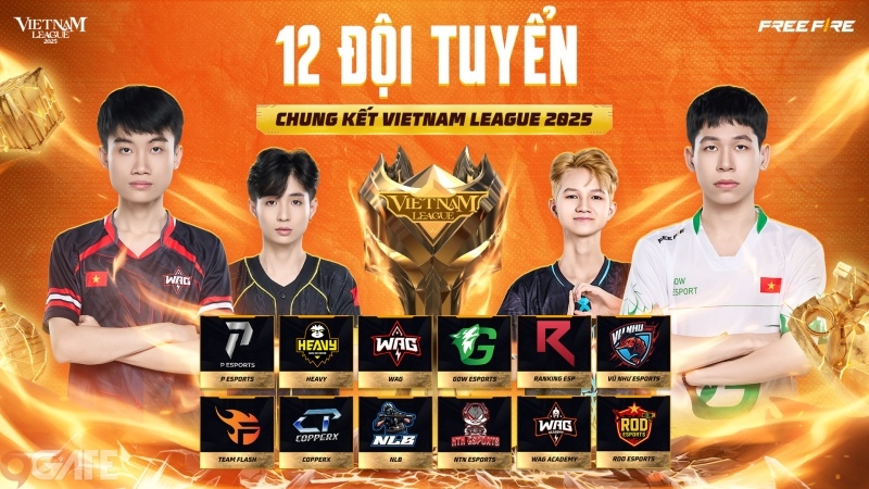12 đội tuyển Free Fire hàng đầu Việt Nam bước vào cuộc chiến giành chức vô địch VIETNAM LEAGUE 2025
