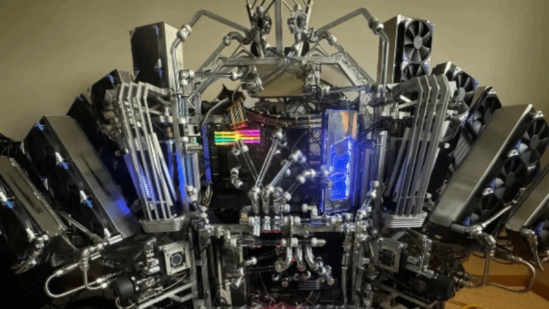Nam game thủ tự dựng case PC khổng lồ cực hầm hố như robot, siêu tản nhiệt, yên tĩnh tuyệt đối