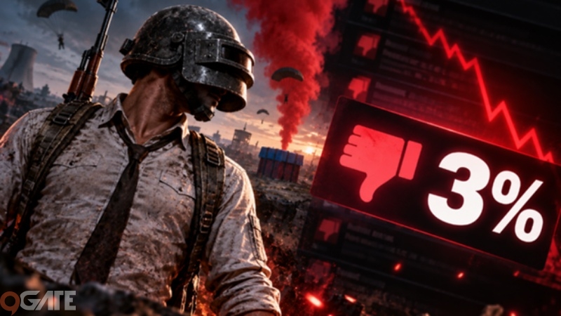 PUBG từng là hiện tượng toàn cầu, hiện tại nhận “bão” đánh giá tiêu cực trên Steam, tỷ lệ tích cực chỉ còn 3%