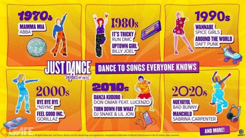 Just Dance: Decades of Hits ra mắt, đưa người chơi du hành qua 6 thập kỷ âm nhạc