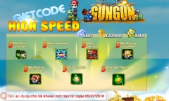 Gungun Online tặng Giftcode High Speed giá trị cho game thủ mới