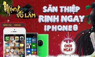 Game thủ Mộng Võ Lâm đón Noel 2014 nhận iPhone 6