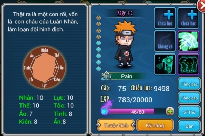 Naruto Đại Chiến: Giới thiệu nhân vật game Pain