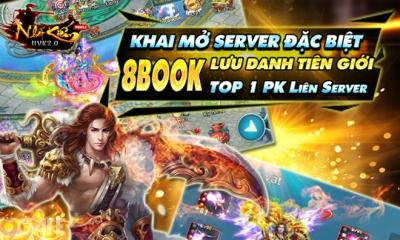 Nhất Kiếm Phi Thiên ra mắt server 8Book theo tên game thủ, tặng 300 GiftCode giá trị