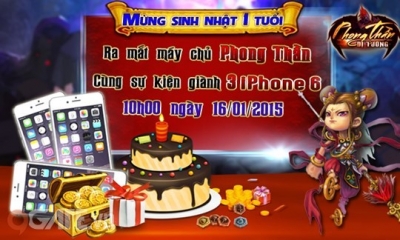 Phong Thần Dị Tướng khai mở sever mới tặng iPhone 6